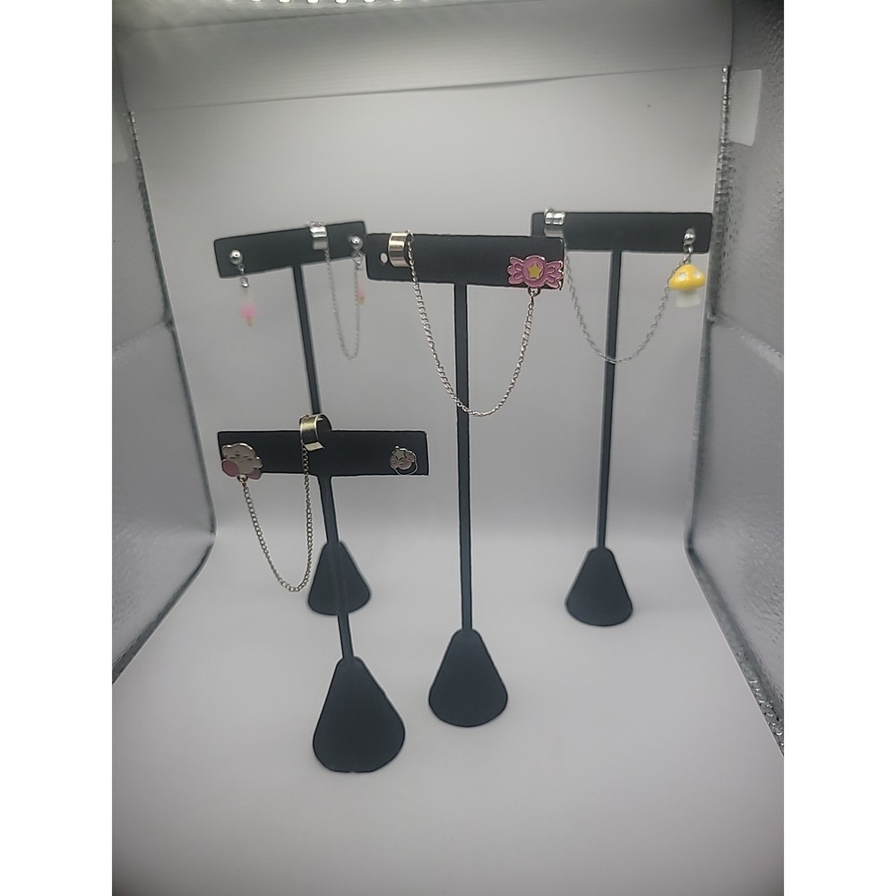 Vintage Kirby Earrings Pierced Ear Cuffs Silver Tone Jewelry Costume